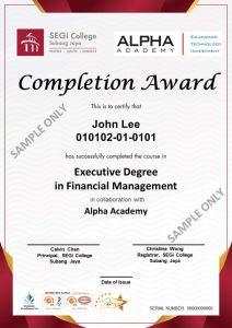 Executive Certificate