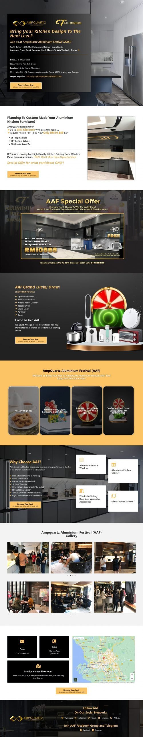 Ampquartz Aluminium Festival Website