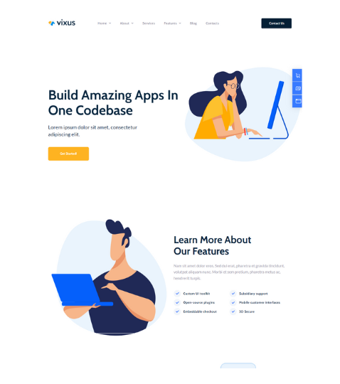 One Page Website Template 5