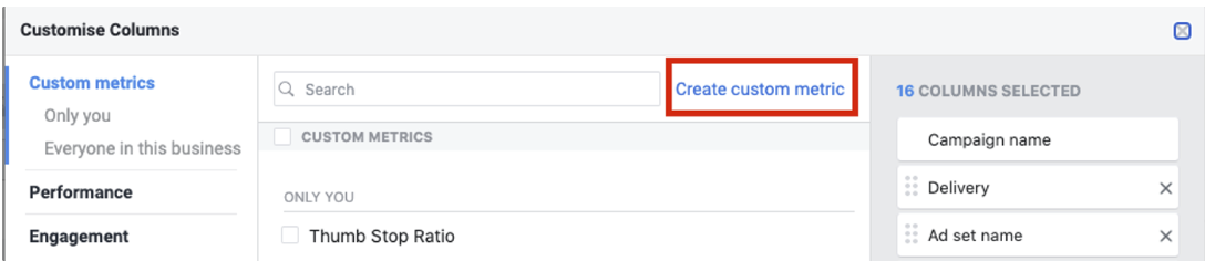 custom metrics