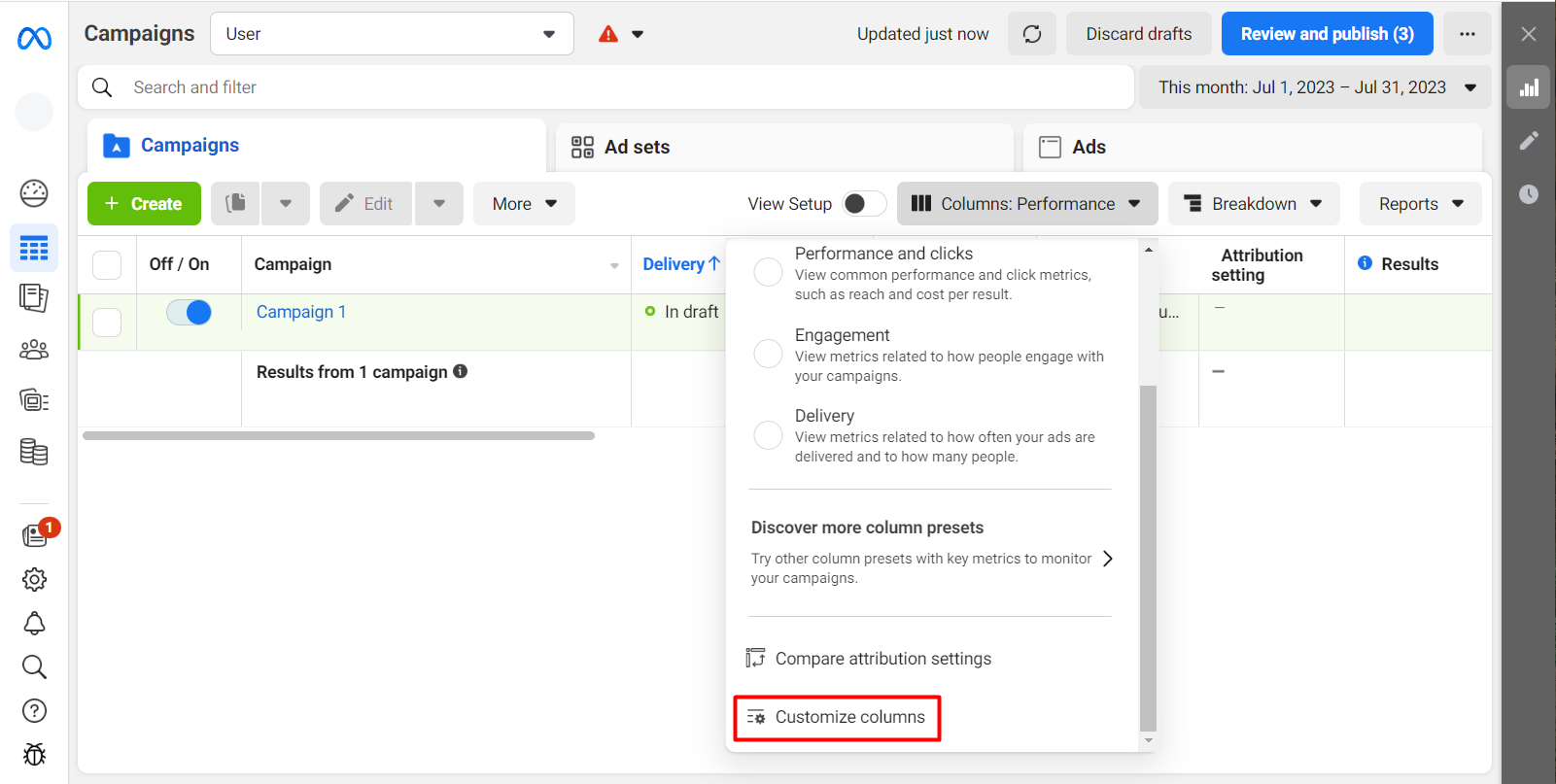 meta ads custom metrics